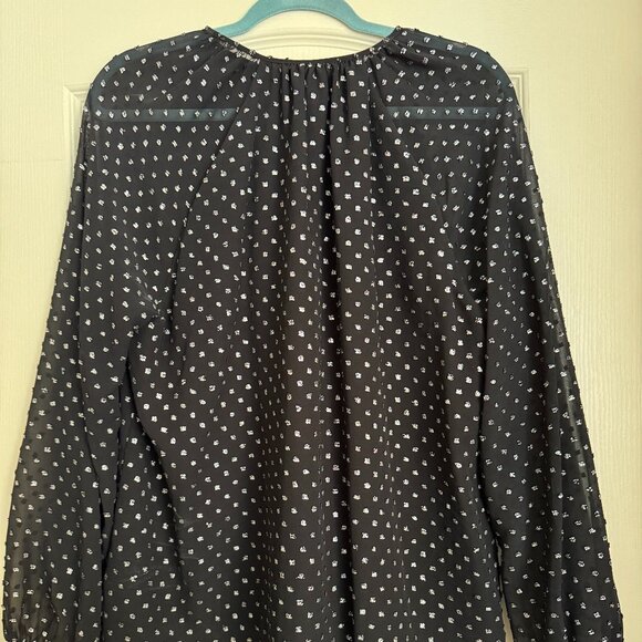 GAP - Metallic Clip-Dot Blouse - L - Black with silver - Picture 3 of 8
